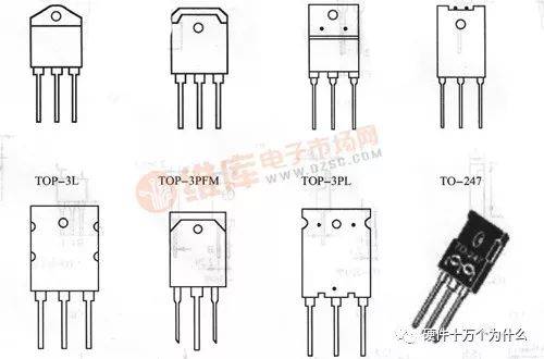 对于国产小功率金属封装三极管,底视图位置放置,使三个引脚构成等腰