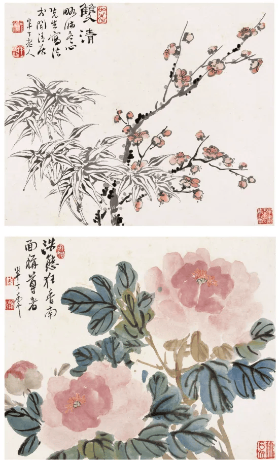 陳半丁  花卉圖 陈半丁《四季花卉》10x49.5cm 藏家展厅收藏资讯|艺术家|书画家
