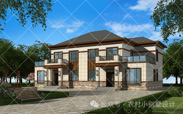 18套年度爆款二层新中式双拼别墅,超美腻的二层新中式风格兄弟双拼