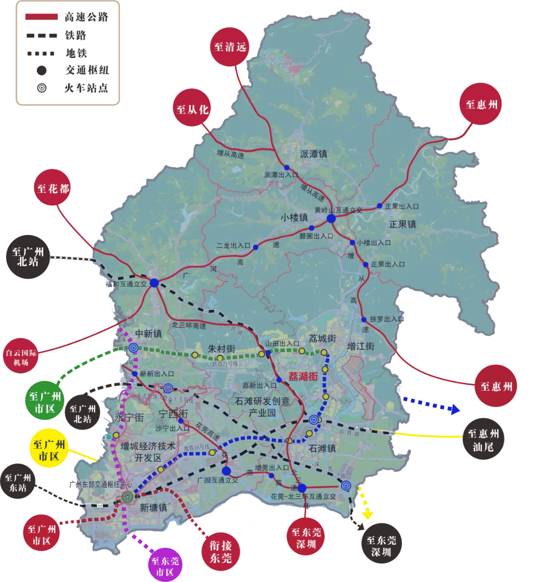 增城区地图荔城图片