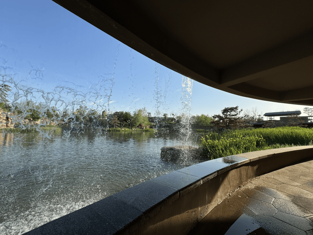 的瀑布并不是什么名胜景区的,只是我在逛公园时偶然看到的人造景观