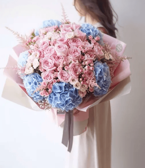 ins超美绣球花束!惊艳!_花艺_美学_植物