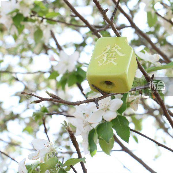 所乐工作室 发财麻将 苹果 可爱q版麻将水果 潮玩手办摆件