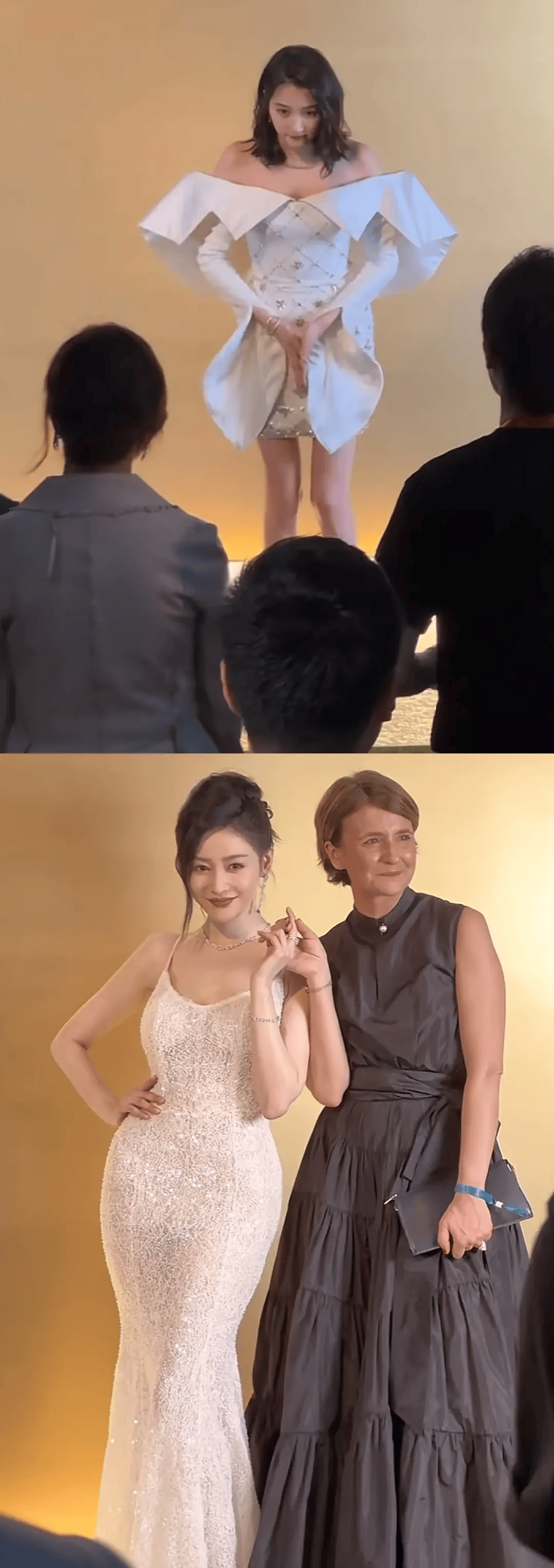 这也不是张天爱第一次把头发竖起来展示身材了,披肩发容易让大家注意