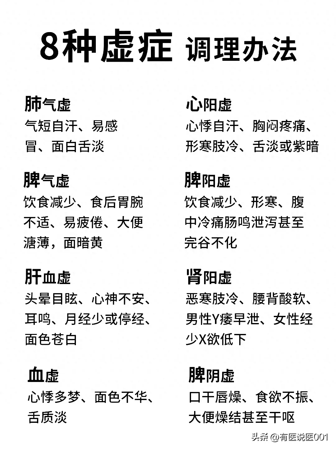 8大虚证怎么调理?中医送你不花钱的调理方案!