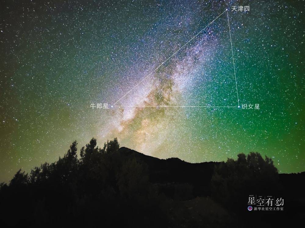 "夏季大三角"上线_牛郎星_织女星_天津四