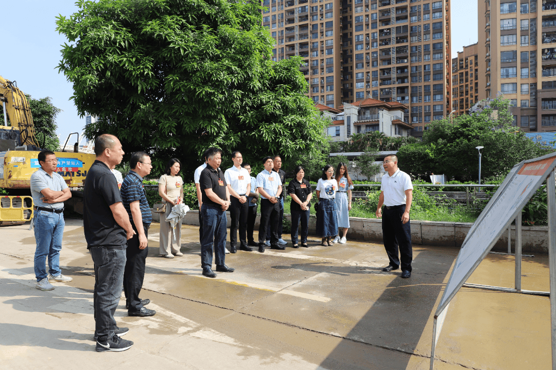 人大代表一行首先来到淋沥涌,查看河涌现状,现场督办工程进度,了解