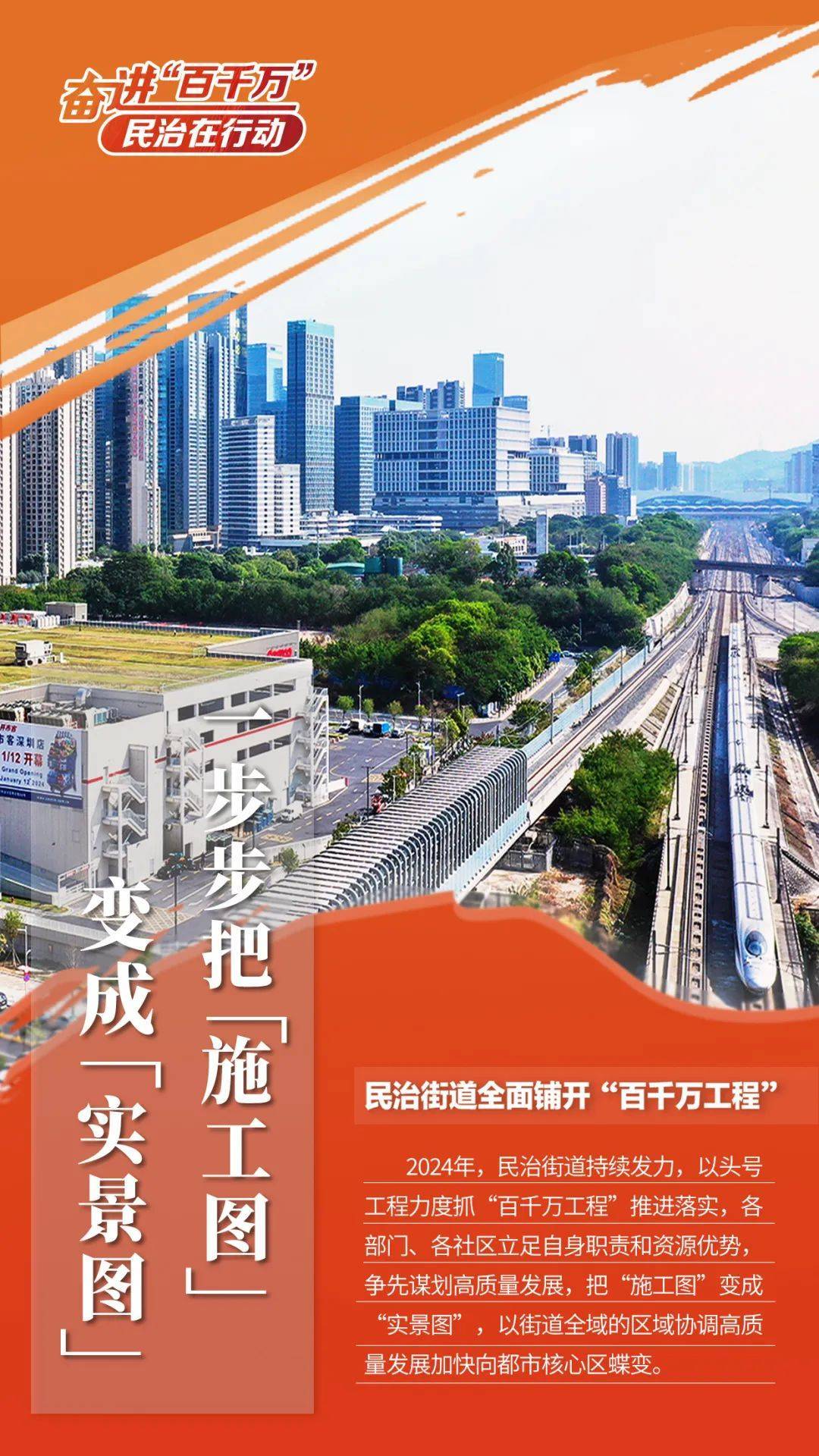 奋进"百千万" 民治在行动 | "施工图"变成"实景图"