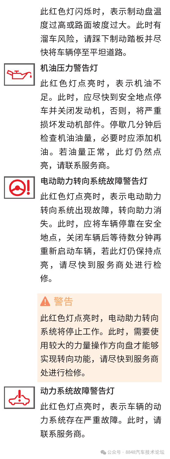 长城汽车坦克700组合仪表指示灯警告灯符号说明大全