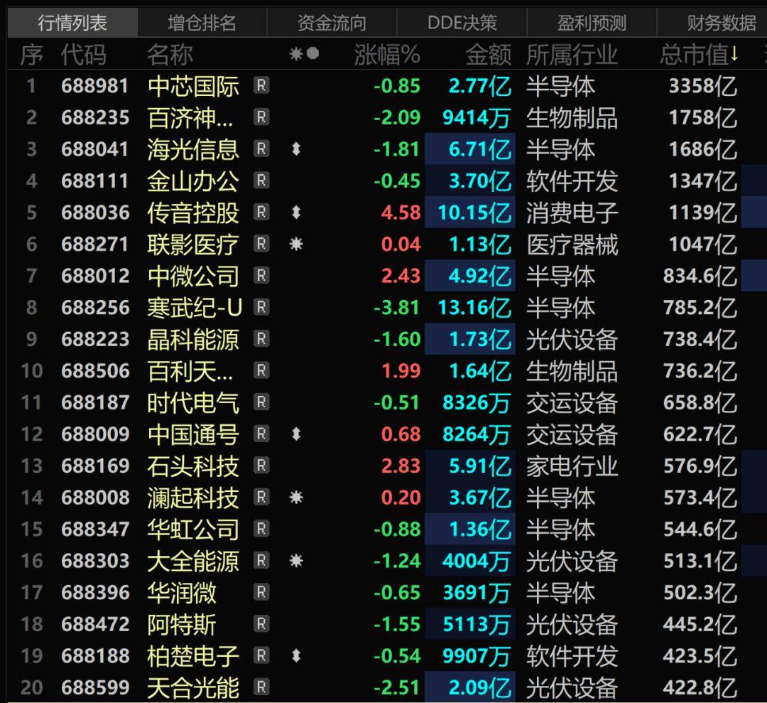 科创板总市值排名第二的百济神州并不在此基金前十大重仓股之列,而