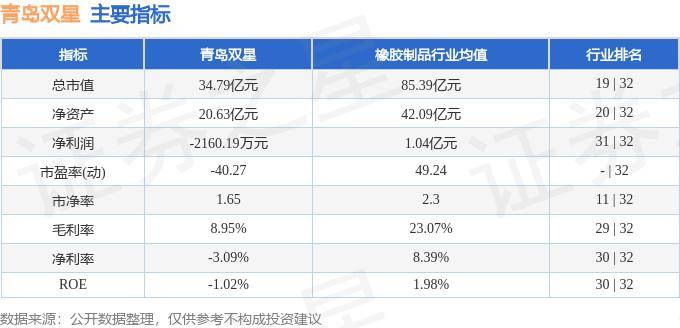 股票行情快报:青岛双星(000599)5月21日主力资金净卖出121.02万元