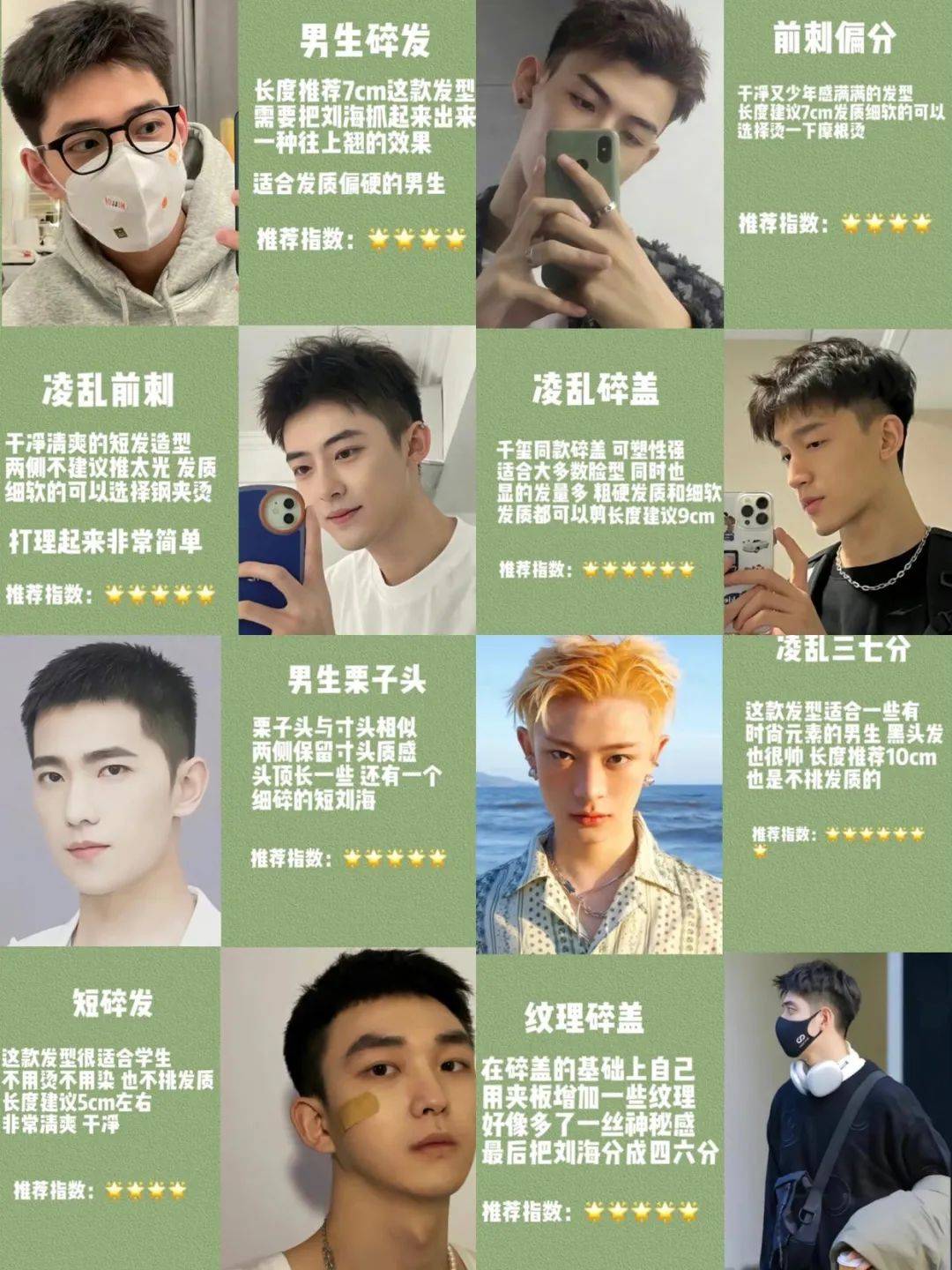 男生帅气发型合集