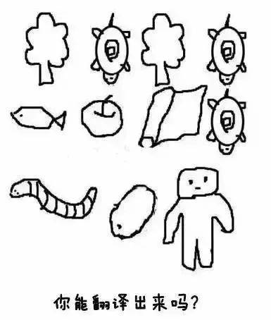 译文如下:(树龟树龟)——速归速归(鱼果布龟)——如果不归(虫枣男人)