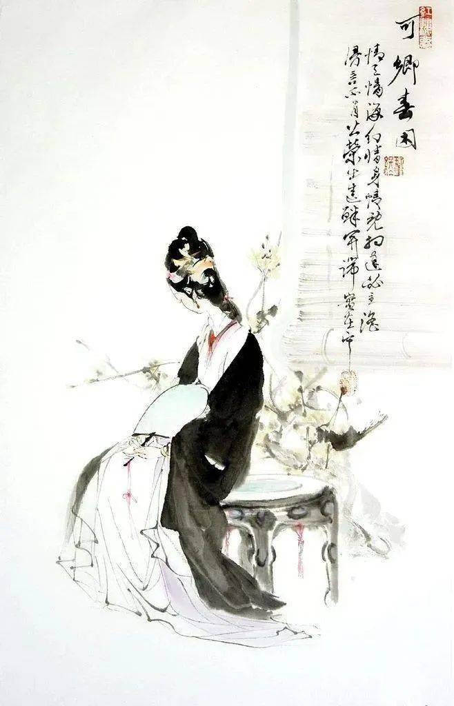 现代名师仕女画图片