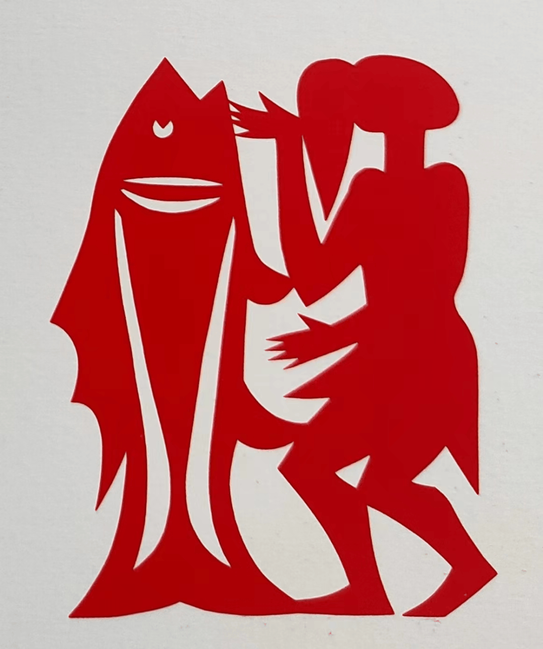 传统剪纸已经相对少见,而是与现当代艺术相结合,产生了许多创意形式