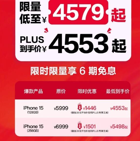 iPhone 15又又又降价了 直接历史最低价