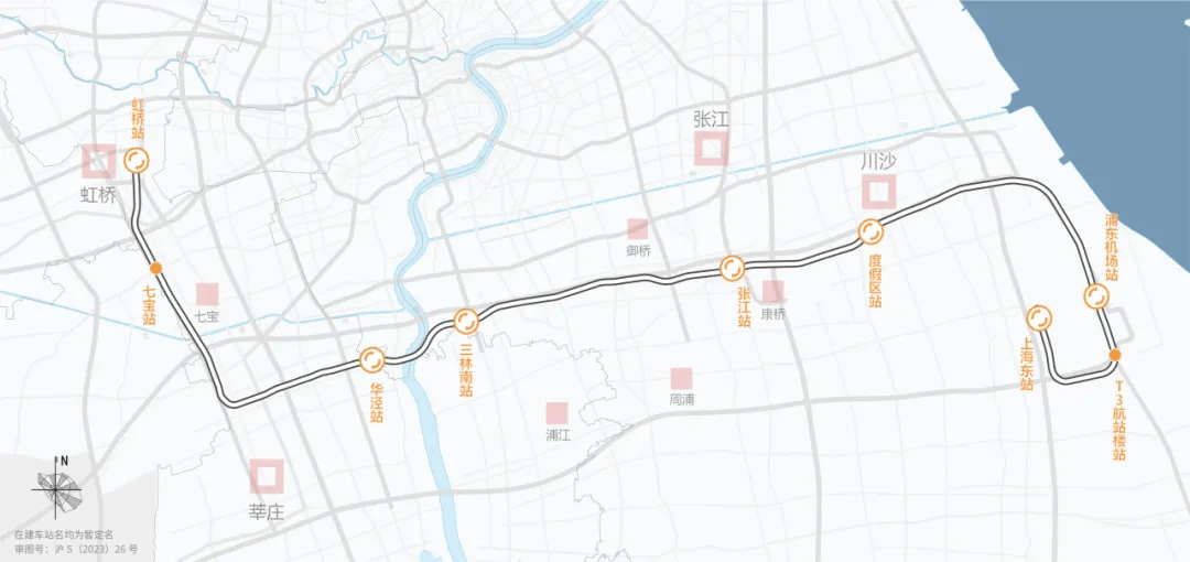 上海北横通道线路图图片