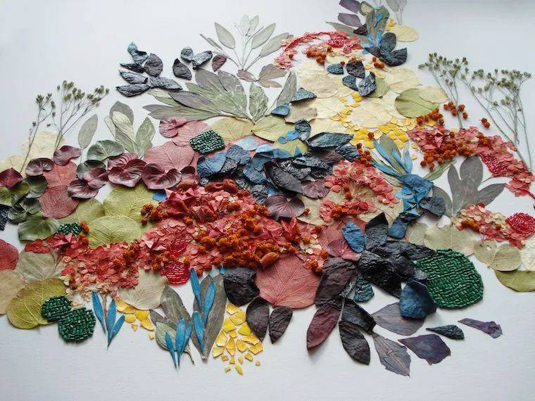 是干花拼贴画?还是另类油画?