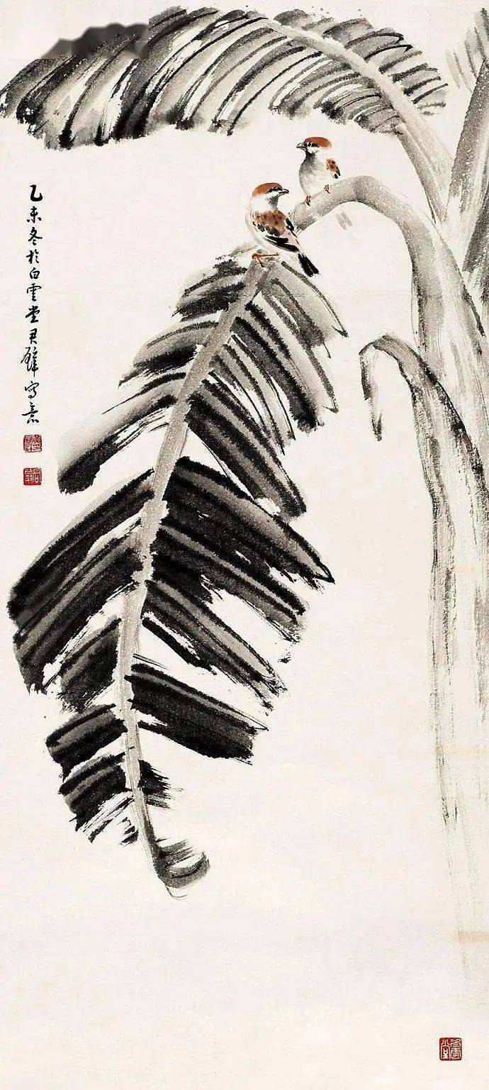 国画里的芭蕉,笔墨淋漓