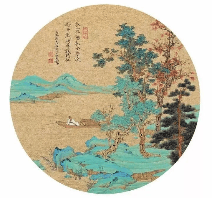 一组工笔扇面,美得有些犯规了!_国画_合作_教程