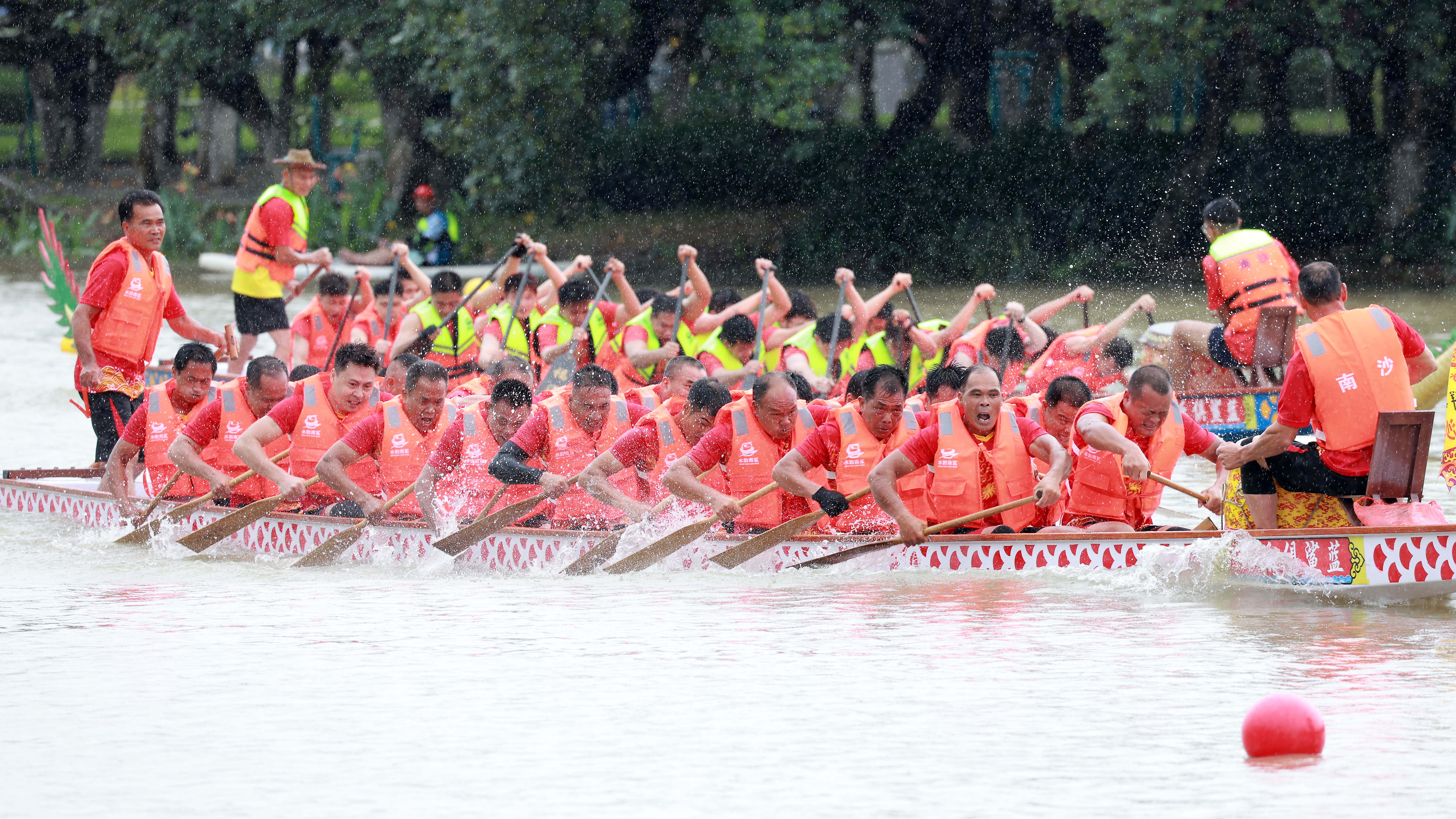 南沙蕉门河上演"龙舟狂飙"_湾区_任燚_青年