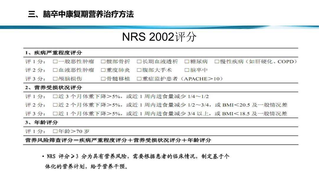 【周三视频】魏凤雪主任:脑卒中康复期的营养治疗