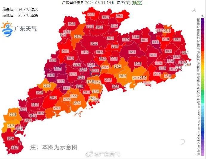 【注意】全国"最强高温"迈入4字头,广东热辣"鸡腿"上线!