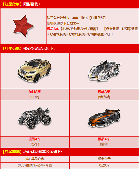 极品s车爆天雷诺超值返场!多款人气宝箱买一送!