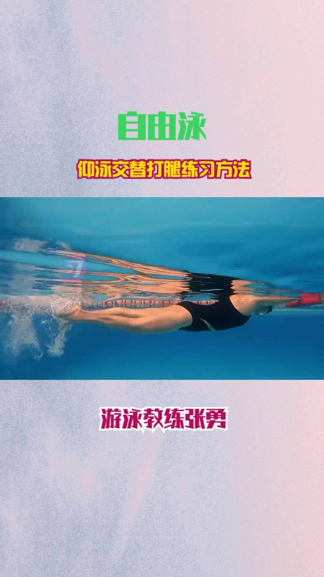 自由泳,仰泳交替打腿练习方法 自由泳打腿 仰泳打腿 自由泳练习方法