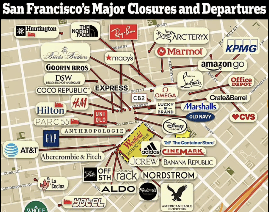 其中包括奥克兰,纽约,克利夫兰,丹佛,底特律和洛杉矶.