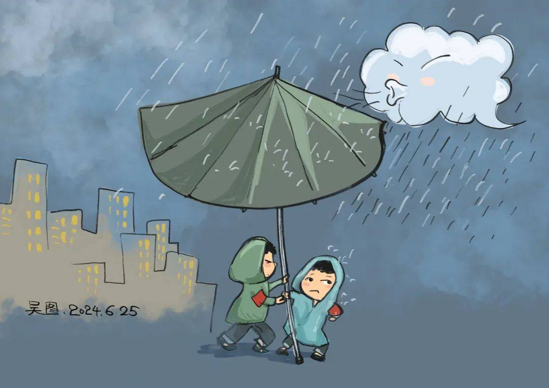 风雨中,这组漫画很暖心!