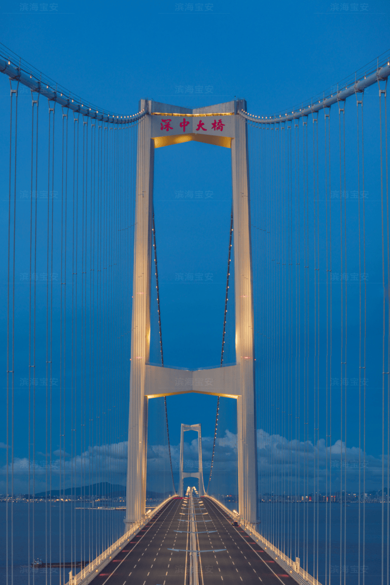 奂的世界最大跨径全离岸海中钢箱梁悬索桥——深中大桥(原伶仃洋大桥)