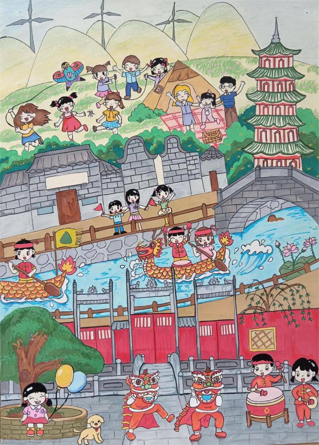 儿童友好 | "青春云浮 三十而励——我心目中的儿童友好城市"主题绘画