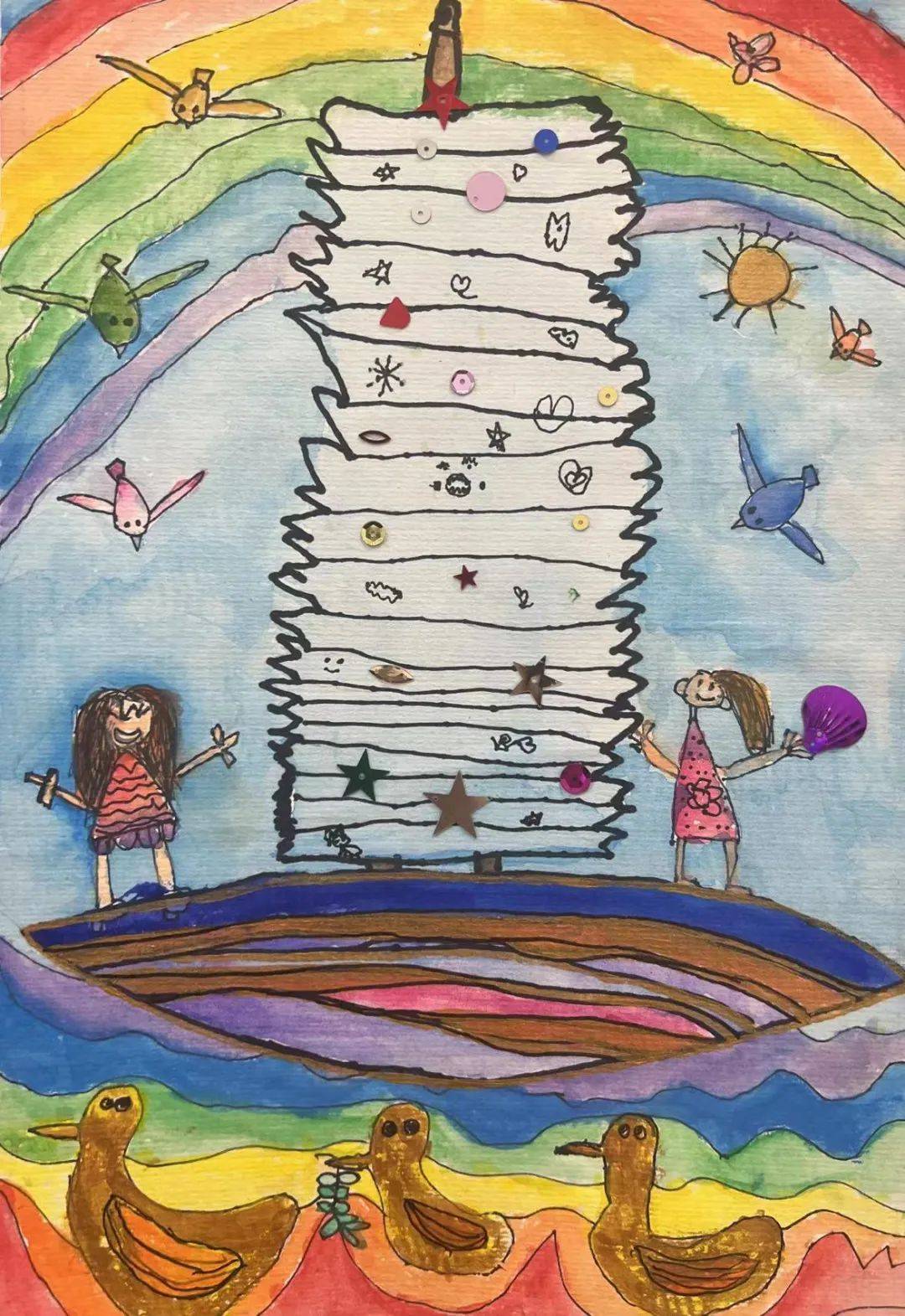 童心乐紫韵 "艺"起向未来——后南仓小学紫运校区艺术节作品展示_绘画