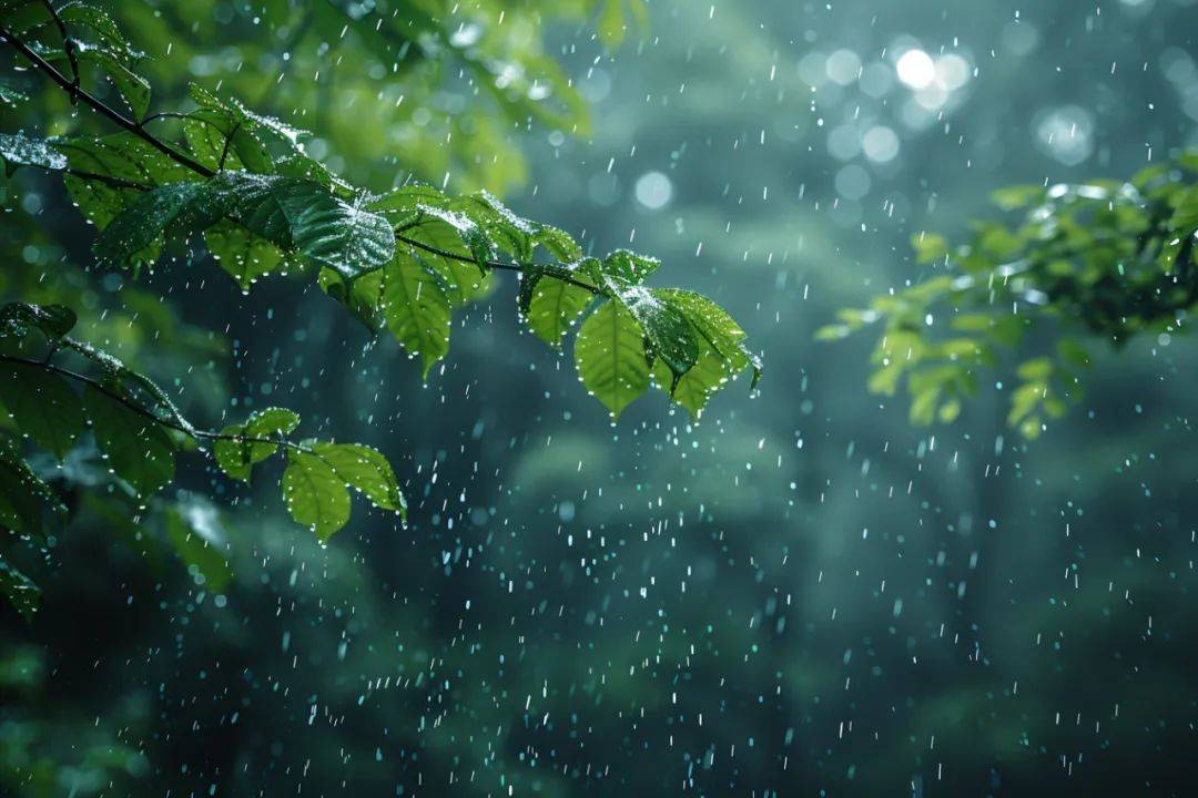 下雨天听雨的唯美图片图片