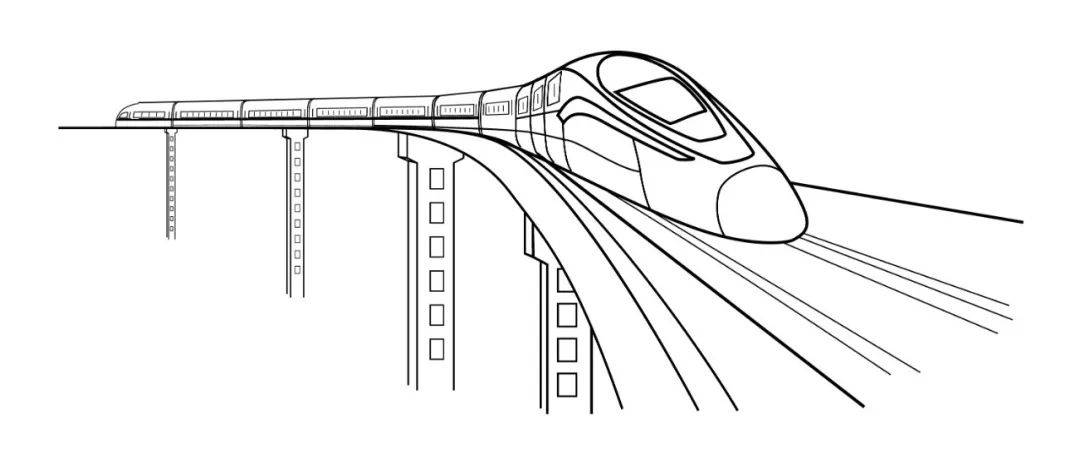 城际列车简笔画图片