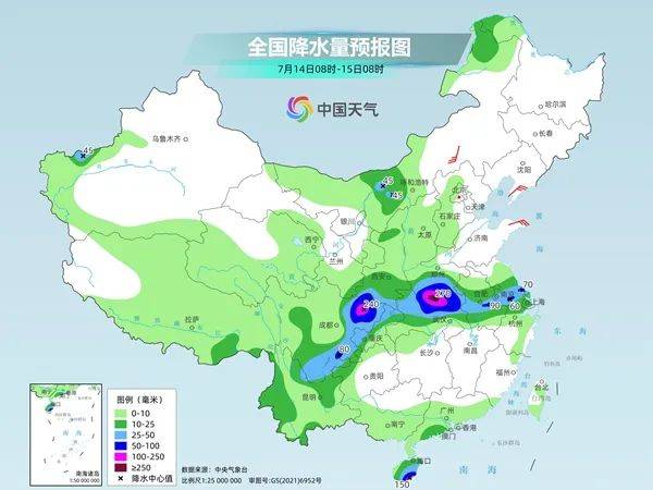 明天全国降雨分布图图片