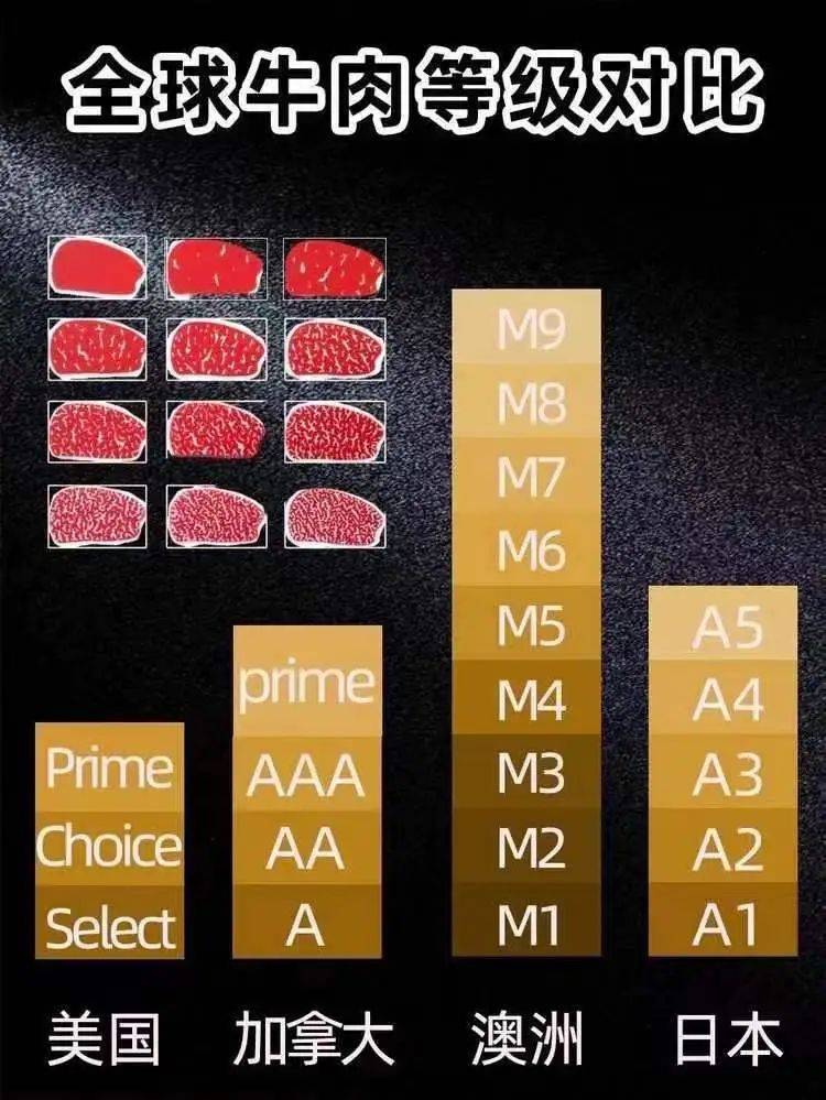 我们m5的级别也是一等一的高 澳大利亚根据大理石花纹将牛肉分为m1