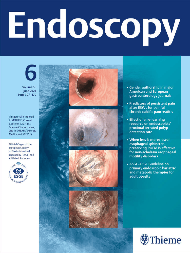 团队领衔的研究成果在国际内镜领域顶级杂志《endoscopy》(top期刊