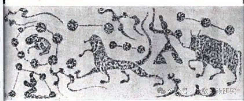 汉画像石为二牛抬杠单直辕犁,如山东金乡《汉石牛耕图》,画面上二牛