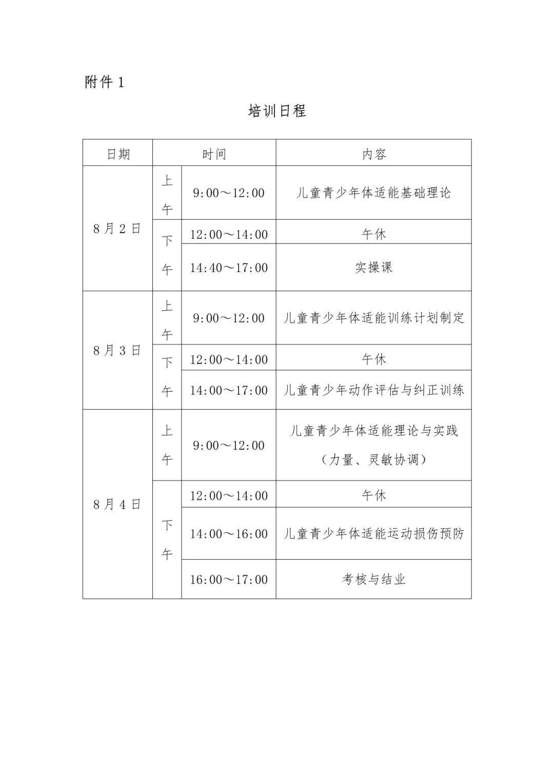 国家体育总局体科所儿童青少年体适能教练培训