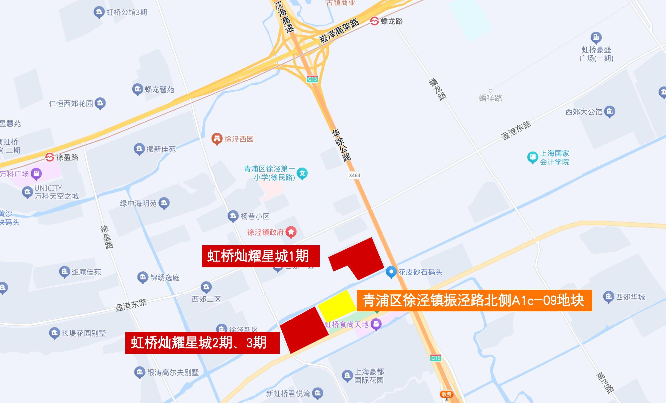 上海青浦徐泾推出1宗城中村地块,总建面2.37万方