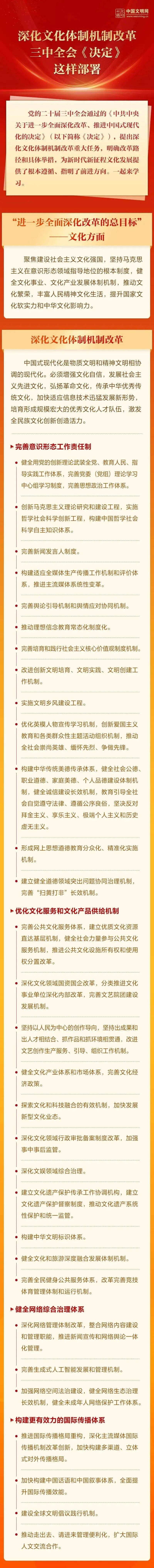 深化文化体制机制改革 三中全会《决定》这样部署