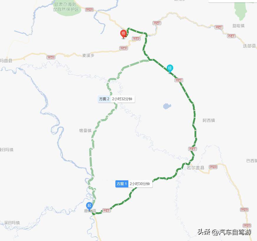 兰州起止,甘南9日自驾游路线推荐(附线路图)
