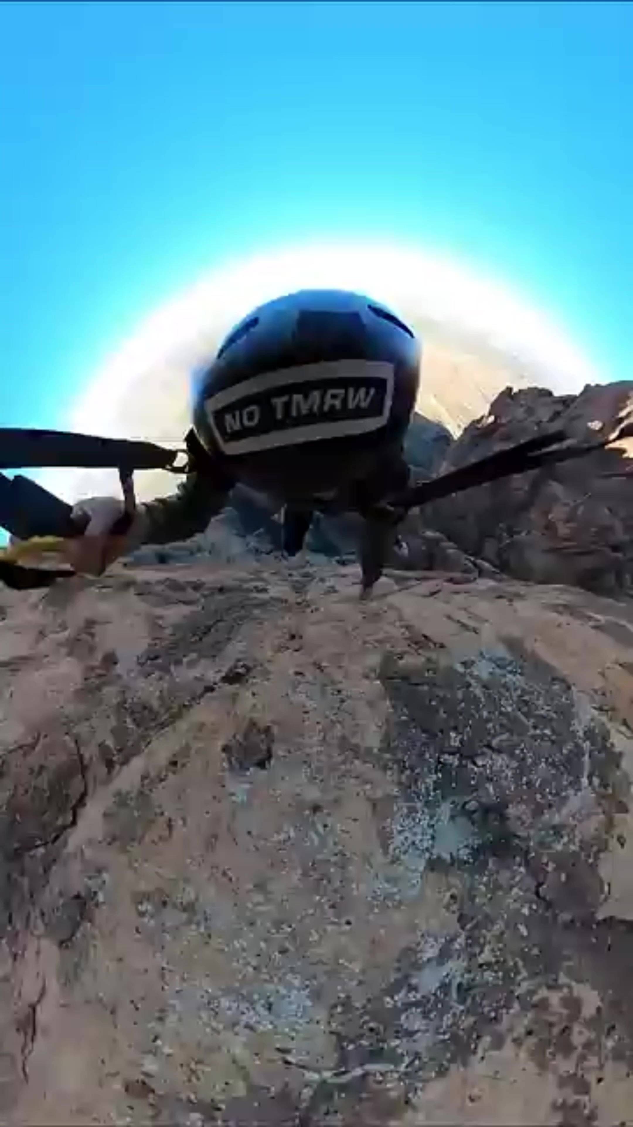 滑翔伞运动翻车瞬间#极限运动