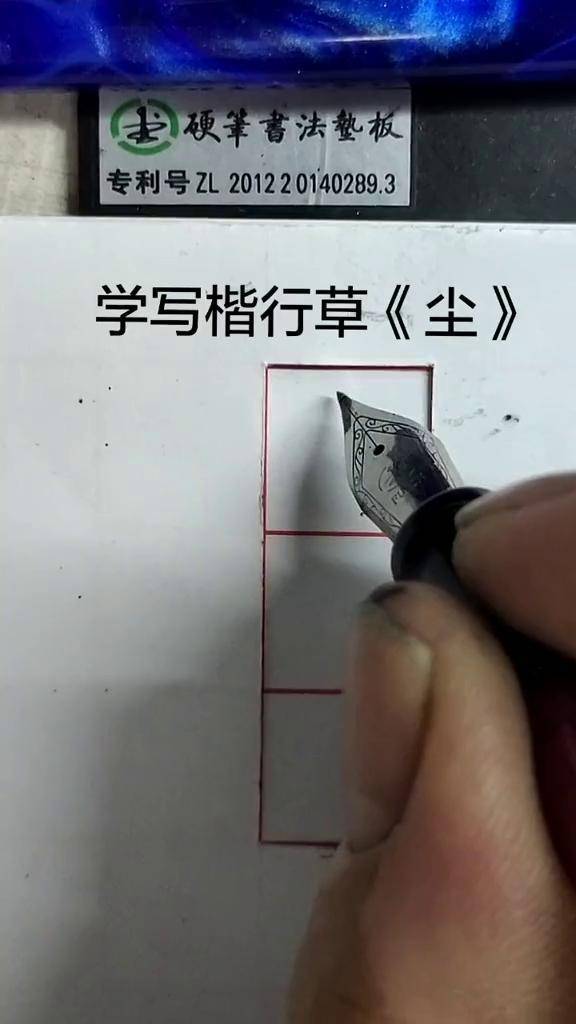 学写楷行草《尘》楷书和行书按简体,草书按繁体写法硬笔书法