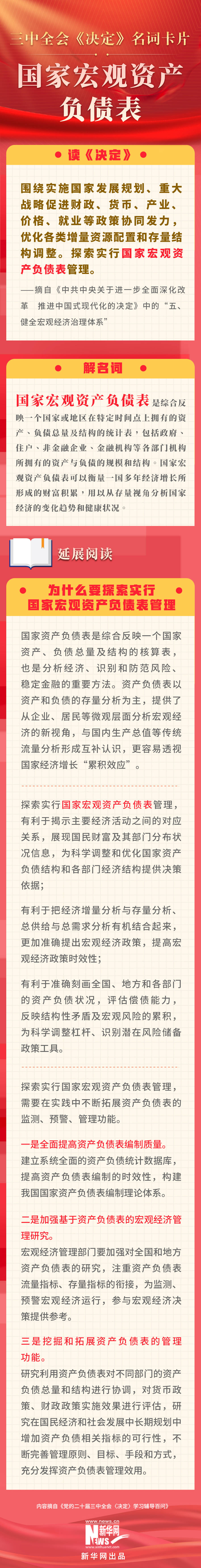 决定 国家宏观资产负债表 名词卡片天天学 三中全会