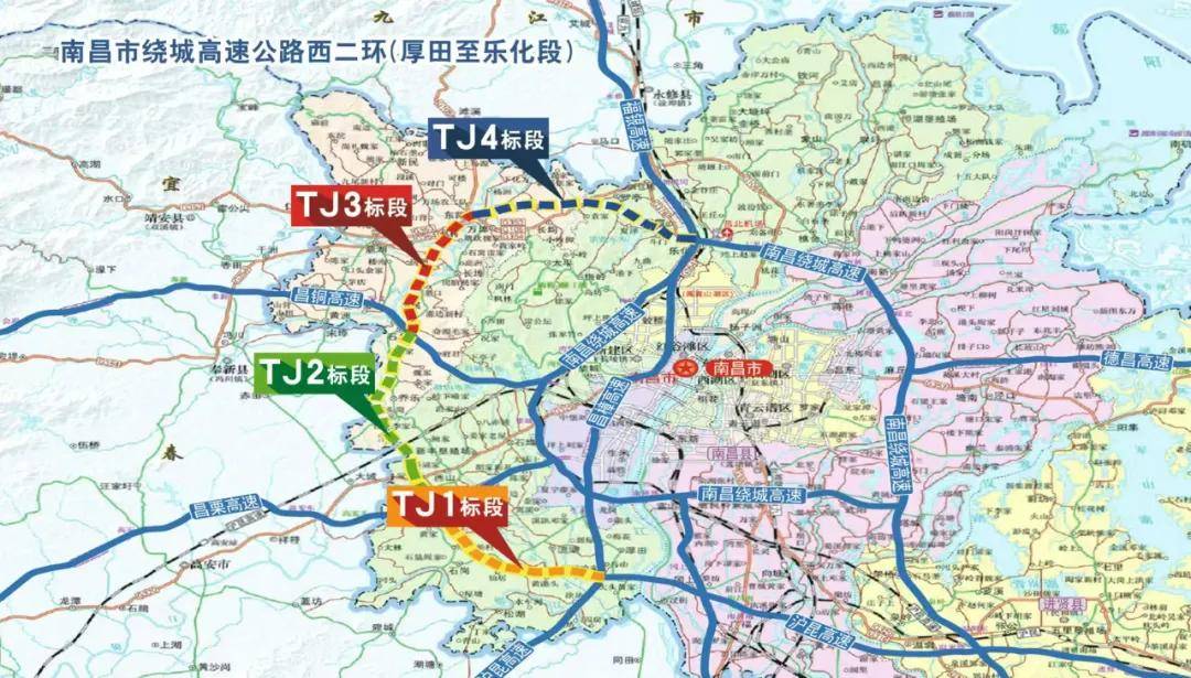 正式开通运营南昌西二绕城高速公路(厚田—石鼻段)今天8时58分萍乡的