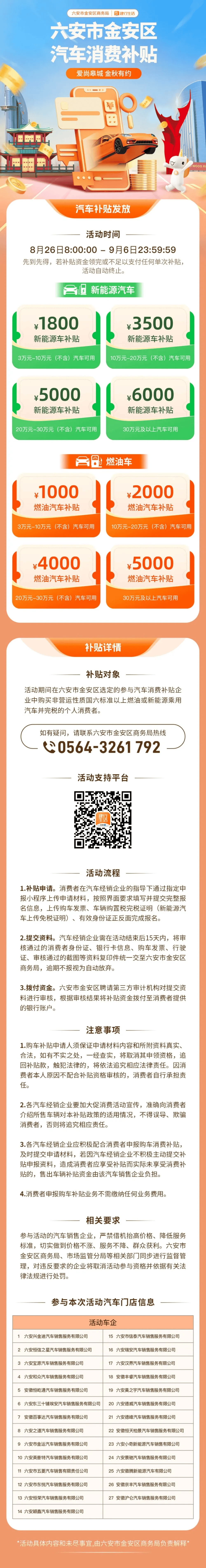 六安再发补贴!买车的注意了!