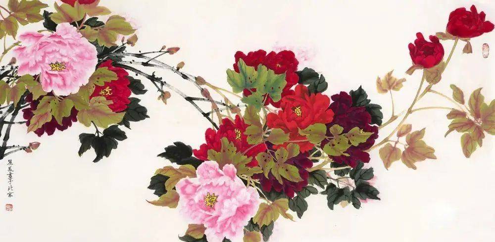 【国画天地】杨丽凤：她笔下的牡丹，时而演绎水墨，时而色彩浓丽_绘画_北京_笔墨